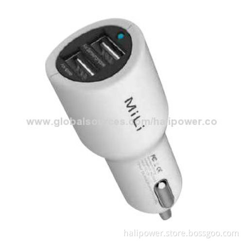 USB charger for car with dual outputs 4.8A